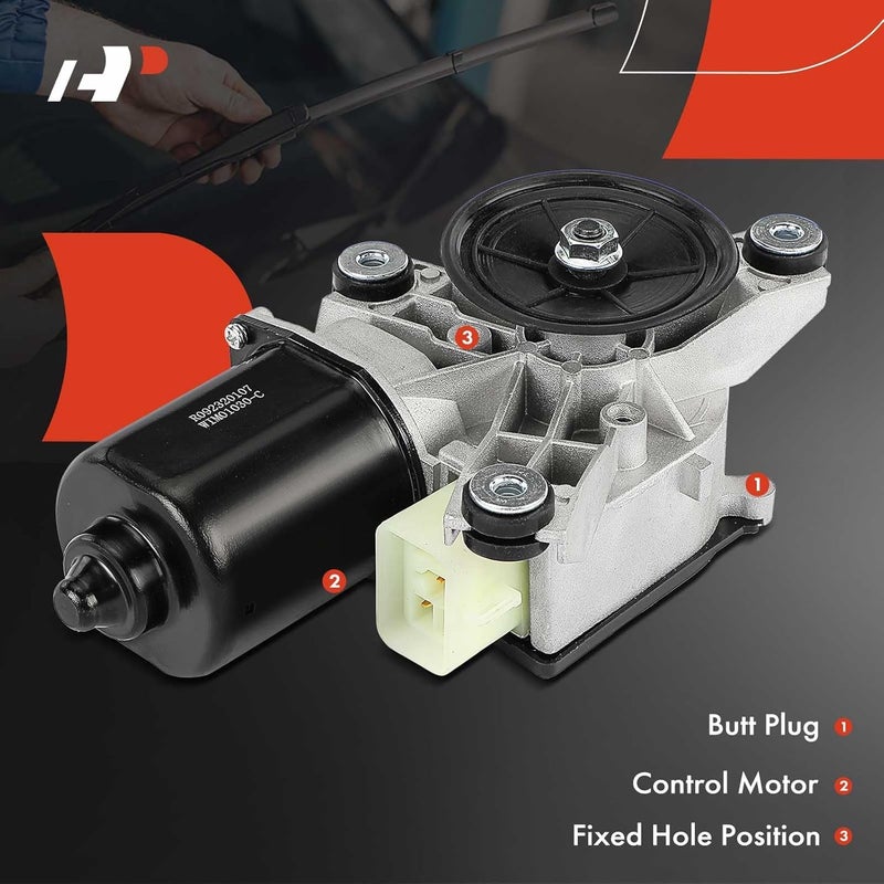 A-Premium Windshield Wiper Motor Front Replacement for Chevrolet Blazer, S10, GMC Jimmy, Sonoma, Isuzu Hombre, Oldsmobile Bravada (1998-2004) - Image 4