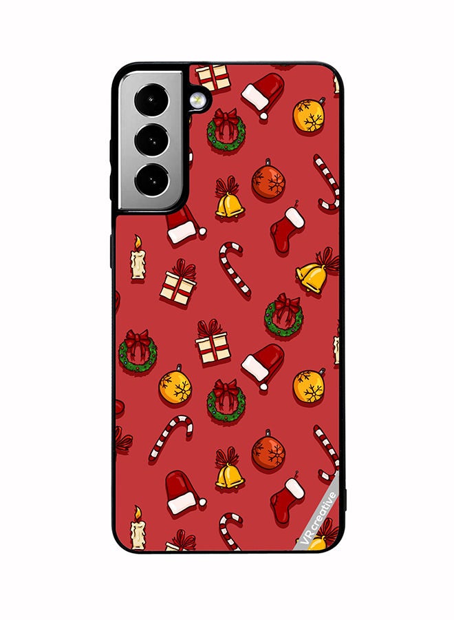 VR CREATIVE Protective Case Cover For Samsung Galaxy S21 FE 5G Christmas Symbols Design Multicolour - Image 1