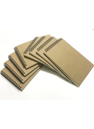 A5 Top Spiral Bound Notebooks Bulk Journals Steno Pads Blank Lined Kraft Brown Cardboard Cover Thick Cream Writing Pad Sketchbook Scrapbook Album (Top Bound Lined Whitepack Of 8) - pzsku/Z49E3BE274BA5DEE019B7Z/45/_/1693549035/9a5c2565-11f4-4de1-8b9b-16b4ceae8720