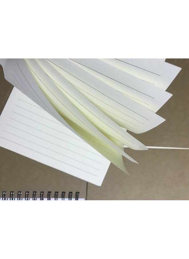A5 Top Spiral Bound Notebooks Bulk Journals Steno Pads Blank Lined Kraft Brown Cardboard Cover Thick Cream Writing Pad Sketchbook Scrapbook Album (Top Bound Lined Whitepack Of 8)