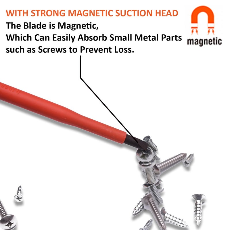 HARDEN Insulated Magnetic Phillips Type Screwdriver PH1 X 80mm Professional Electrician VDE Can Withstand 1000V Total Length 180mm 801005 - Image 5