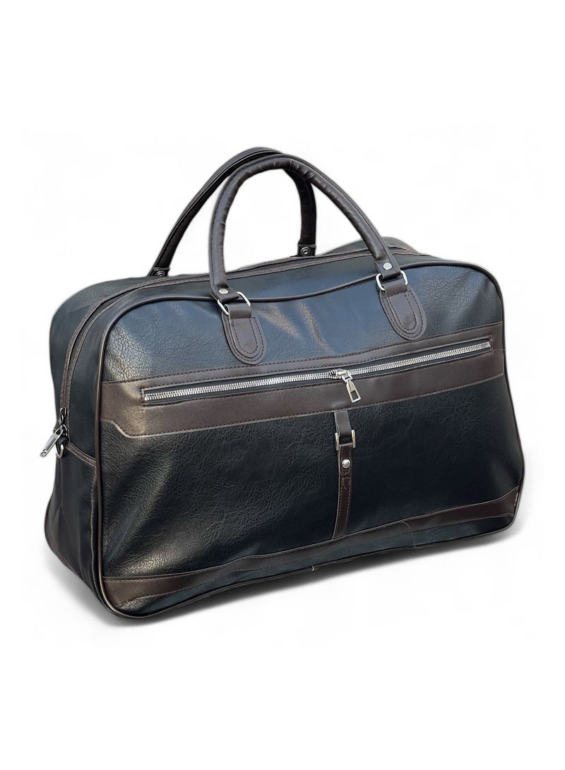 ORIYANA Stylish PU Leather Duffel Bag – Semi Circle Design, Spacious Travel Tote for Weekend Getaways, Durable Handheld Carry-On Luggage, Multi-Purpose for Short Trips - Image 1