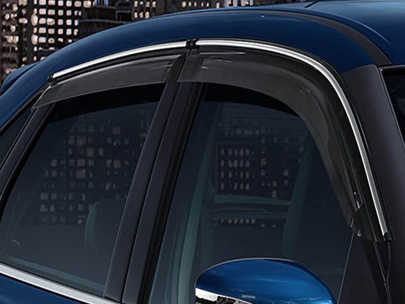 CAR SAAZ Chrome Line Door Visor for Bolero SLX(2011-2020)(Set of 6Pcs) | Rain Guard | Wind Deflector - Image 4