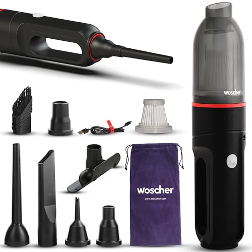 WOSCHER 3003 Cordless, 2-in-1 Rechargeable Vacuum Cleaner & Blower for Car & Home Use |12000 PA Powerfull Suction, Dual Mode Battery 5000 mAh | High Power Portable Lightweight - Image 1