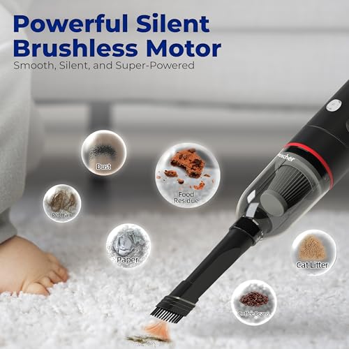 WOSCHER 3003 Cordless, 2-in-1 Rechargeable Vacuum Cleaner & Blower for Car & Home Use |12000 PA Powerfull Suction, Dual Mode Battery 5000 mAh | High Power Portable Lightweight - Image 4