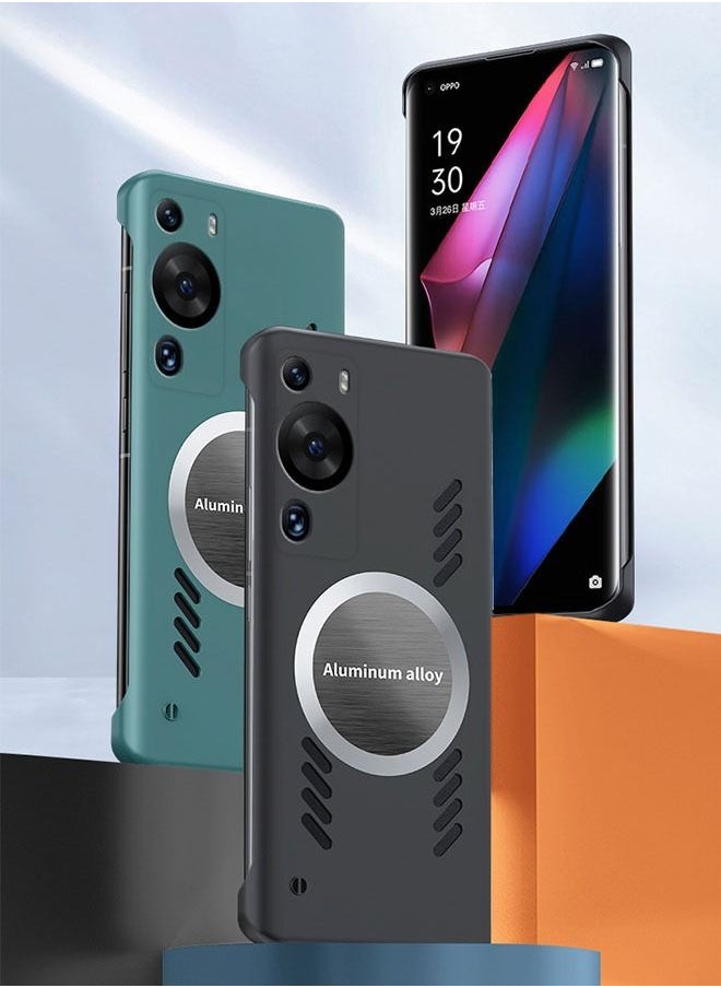 Ocean - Huawei P60 Pro Case (Green), Ultra Thin Shock-Absorbing Shell, Equipped With Car Mounted Magnetic Suction, Fully Protected Lens, Anti Drop At All Corners, Frameless Heat Dissipation - Image 1