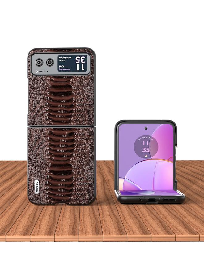 S-TOP Case For Motorola Razr 40 ABEEL Genuine Leather Weilai Series Phone Case - Image 2