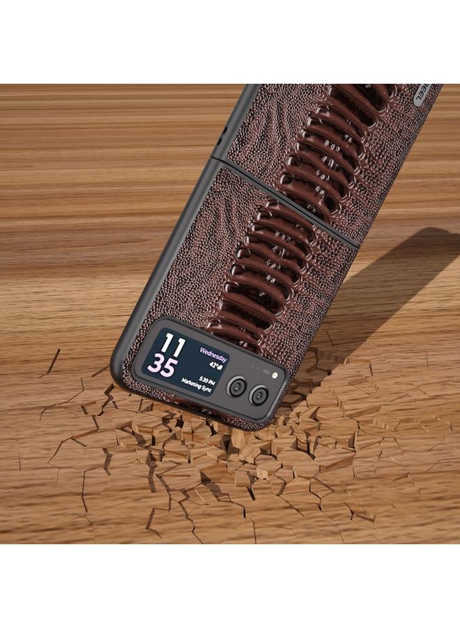 S-TOP Case For Motorola Razr 40 ABEEL Genuine Leather Weilai Series Phone Case - Image 5