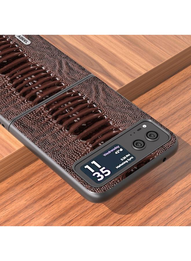 S-TOP Case For Motorola Razr 40 ABEEL Genuine Leather Weilai Series Phone Case - Image 4