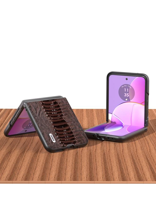 S-TOP Case For Motorola Razr 40 ABEEL Genuine Leather Weilai Series Phone Case - Image 3