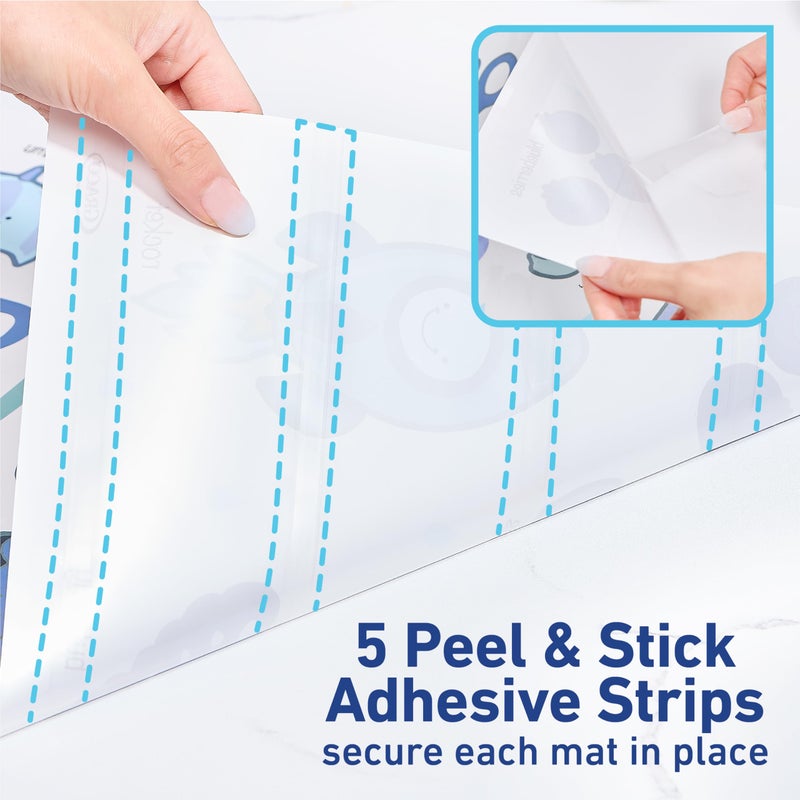 Graco Baby Disposable Stick-On Placemats, 40 Sheets with Assorted Designs, 12" x 18", Adhesive Table Mats for Mealtime, Home & Restaurant Use, Eco-Friendly - Image 3