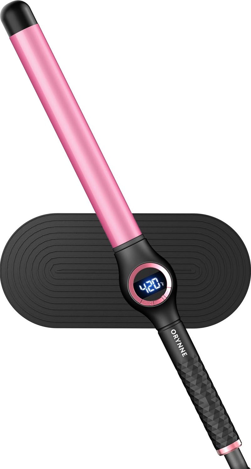 ORYNNE 1 Inch Curling Wand for Long Hair, Extra Long Barrel Ceramic Curling Wands, 7 Adjustable Heats for All Hair Type, 110-240V Dual Voltage Wand Curler, 60 Minutes Auto Shut Off - Image 1