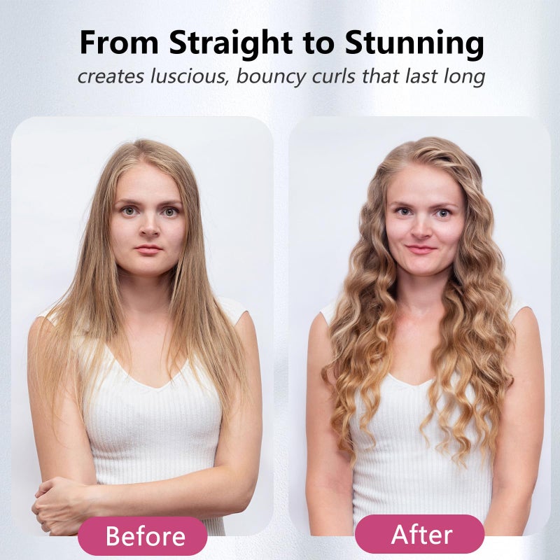 ORYNNE 1 Inch Curling Wand for Long Hair, Extra Long Barrel Ceramic Curling Wands, 7 Adjustable Heats for All Hair Type, 110-240V Dual Voltage Wand Curler, 60 Minutes Auto Shut Off - Image 5
