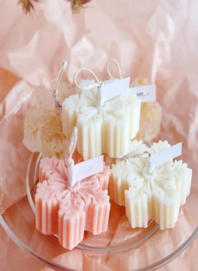 AUOCATTAIL 2 Pcs Silicone Snowflake Molds Christmas Candle Soap Molds for DIY Molds Christmas Baking Chocolate Candy Wax Melts Resin Clay Gum Paste Fondant Cake Decorating Tools Home Decor - Image 4