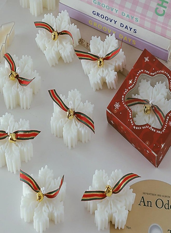 AUOCATTAIL 2 Pcs Silicone Snowflake Molds Christmas Candle Soap Molds for DIY Molds Christmas Baking Chocolate Candy Wax Melts Resin Clay Gum Paste Fondant Cake Decorating Tools Home Decor - Image 5