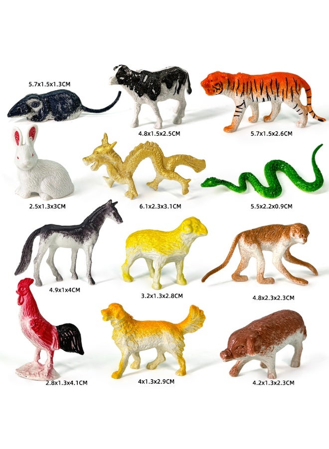 NIBEMINENT Solid Plastic Miniature Animal Models Toy for Poultry