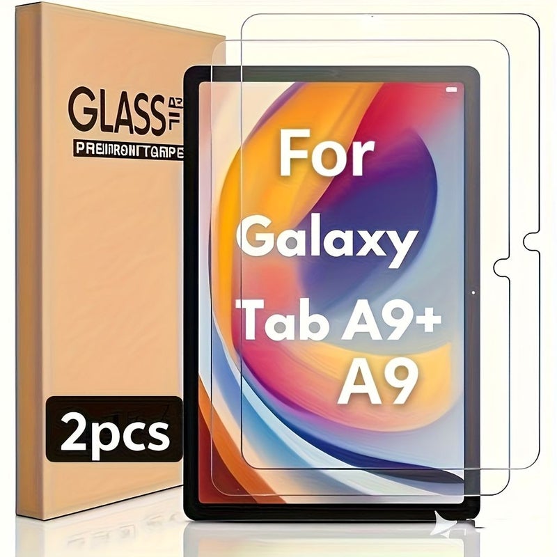 Pack Of 2 Specifically Designed Tempered Glass Screen Protector For Samsung Galaxy Tab A9 8 7 Inch 2023 X110 X115 9H Hardness Bubble Free Scratch Resistant Impact Resistant High Transparency Easy Installation Device Care Glossy Surface - Image 2