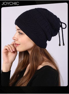 Joychic Women Winter Slouchy Beanie Outdoor Warm Stocking Hat Thick Knitted Skull Hats Multifunctional Hat for Scarves Mask Black  - Image 2