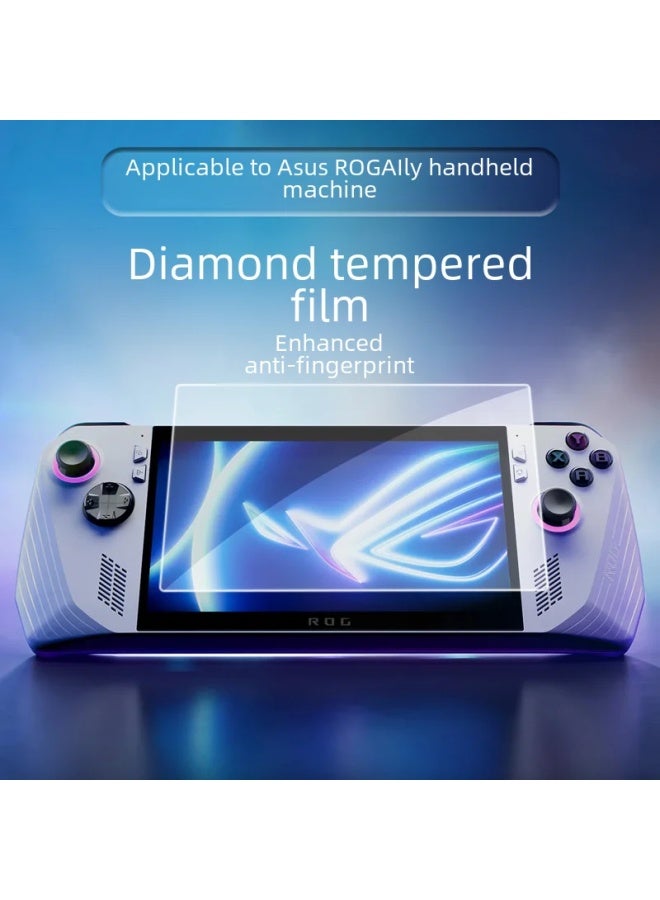 High Definition Tempered Glass Screen Protector For Asus Rog Ally Handheld Gaming Console Anti-scratch Anti-fingerprint-Color:9H Tempered Film High-definition Quality Version  Two-piece