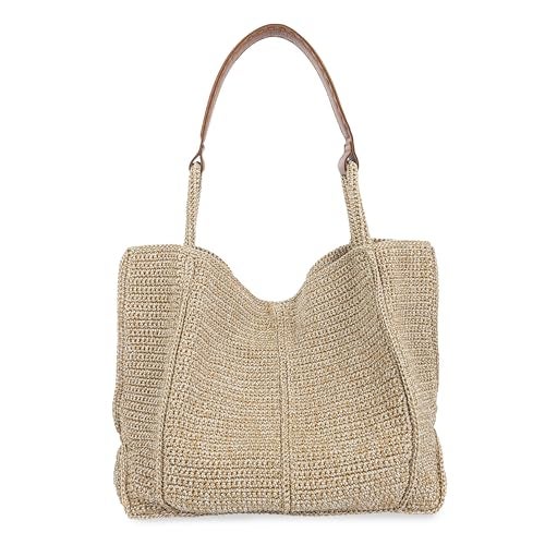 The Sak Los Feliz Large Tote Bag - Hand Crochet Handbag With Stylish Design For Everyday - Roomy, Durable, Lined Purse With Shoulder Bag Strap, Zipper Pocket for Tavel, Beach Bag - Image 4
