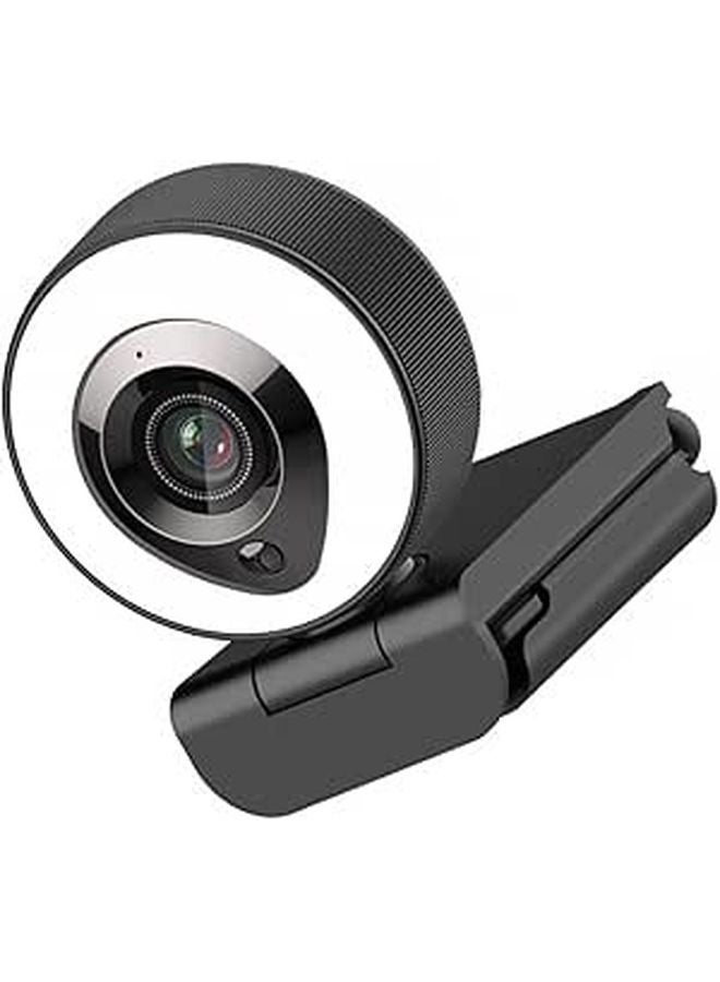 4K Webcam With Auto Focus Fill Light Built In Mic For Streaming Conferencing - Image 1