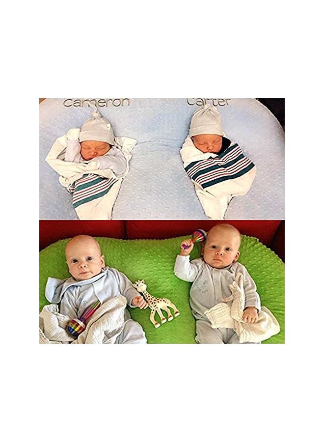 وسادة متعددة الوظائف للرضع التوأمين، وسادة للرضاعة للنساء الحوامل، وسادة دعم توأمي مصنوعة من قماش قطني قابلة للغسيل في ماكينة، باللون الرمادي - Image 5