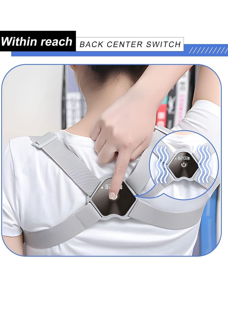 Zikra Intelligent Inductive Posture Corrector for Men Women Kids Adjustable high elastic Back Straightener Upright Scoliosis and Hunchback Posture Corrector 26-54 Inchs - Image 2