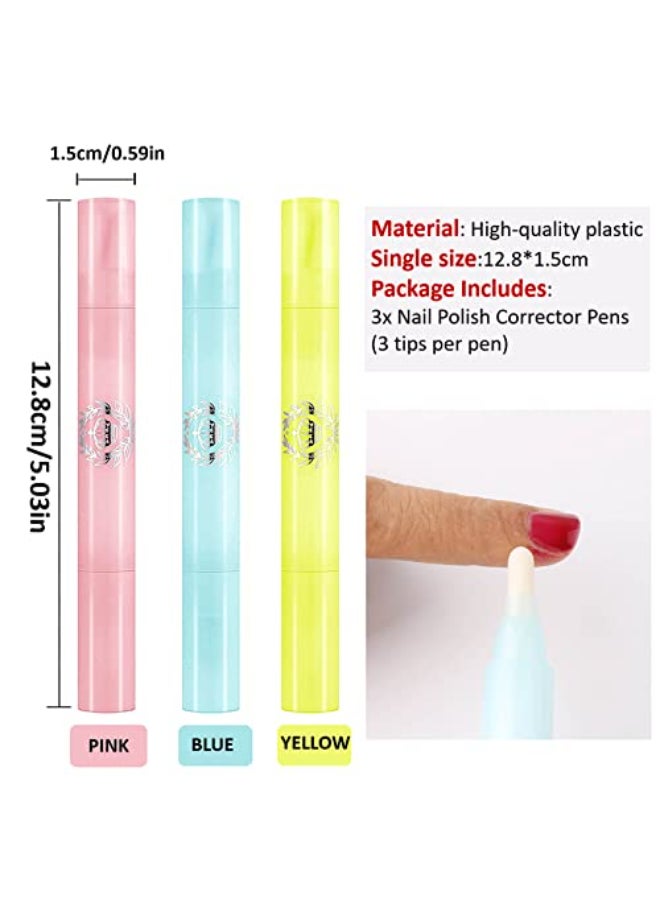 QIUFSSE Nail Polish Remover Pen 3PCS Nail Polish Corrector Pen Polish Cuticle Clean Up Nail Polish Correction Pen Can Hold Nail Makeup Remover - Image 3