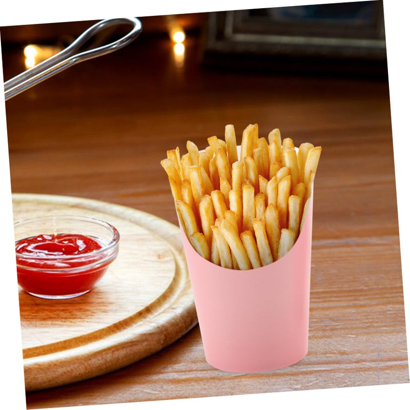 3 Pack Disposable French Fry Cups Paper Snack Holders For Popcorn Candy Desserts - Image 3