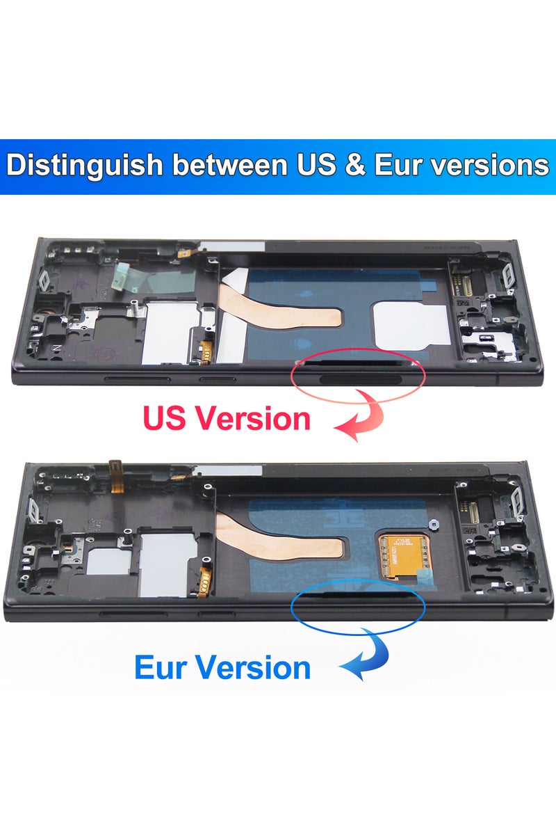 erorex EU Purple Frame S22 Ultra Super AMOLED Screen for S22 Ultra 5G S908B S908B/DS Lcd Display Digital T - Image 2