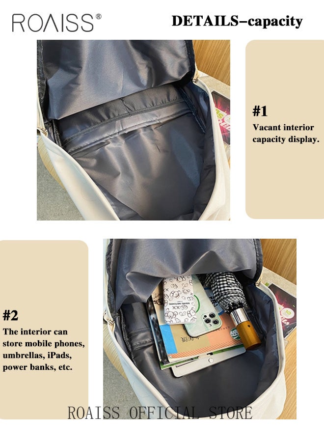 رويس حقيبة ظهر للجنسين مزودة بسحاب، تتميز بسعة كبيرة وتصميم مناسب للطلاب والمسافرين. خفيفة الوزن ومريحة، مع جيوب متعددة الطبقات، وإغلاق بسحاب سلس، ومصنوعة من مادة متينة مقاومة للماء. مثالية للتنقلات اليومية إلى المدرسة والرحلات الخارجية. - Image 4