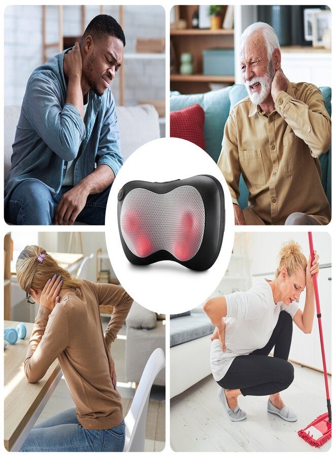 PUREHEAL وسادة تدليك PUREHEAL مع تدليك شياتسو عميق ووظيفة تسخين لتخفيف آلام العضلات - أسود - Image 5