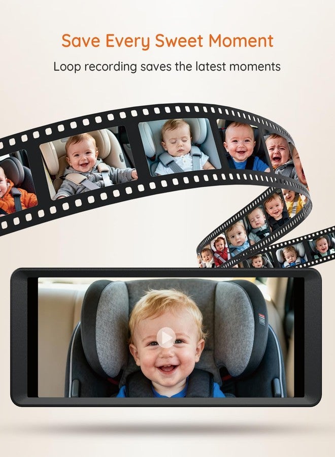 Luckview BM5 MAX 1080P HD Dual Baby Car Camera with Recording, 7.2” Split Screen Monitor for 2 Kids, Dual Car Baby Monitor Car with Auto Night Vision, Easy Installation Backseat Camera for Baby - Image 2