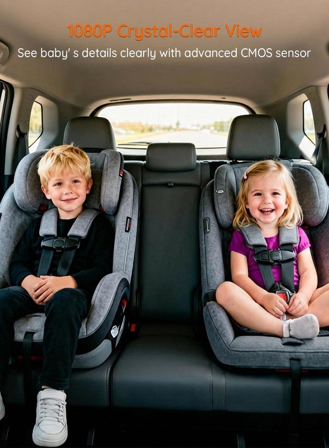 Luckview BM5 MAX 1080P HD Dual Baby Car Camera with Recording, 7.2” Split Screen Monitor for 2 Kids, Dual Car Baby Monitor Car with Auto Night Vision, Easy Installation Backseat Camera for Baby - Image 4