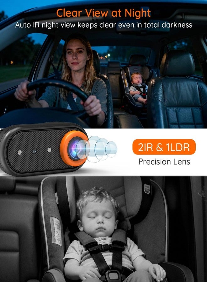 Luckview BM5 MAX 1080P HD Dual Baby Car Camera with Recording, 7.2” Split Screen Monitor for 2 Kids, Dual Car Baby Monitor Car with Auto Night Vision, Easy Installation Backseat Camera for Baby - Image 5