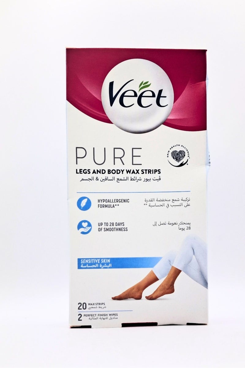 Veet Pure Legs And Body Wax Strips 20"S