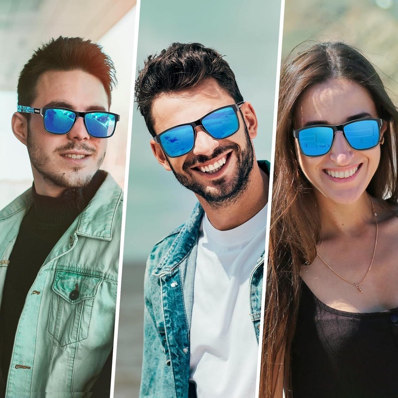 بيركانيون نظارات شمسية مستقطبة مع حماية UV400، كلاسيكية ومصممة بأزياء عصرية للرجال والنساء - Image 3
