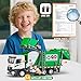 HAPYAD AUTOLift Function Garbage Truck Toys Metal Cab Trash Truck Toy Set with Lights and Sounds Includes 3 Dumpsters Birthday Gift for Kids Boys Toddlers Green - Image 4