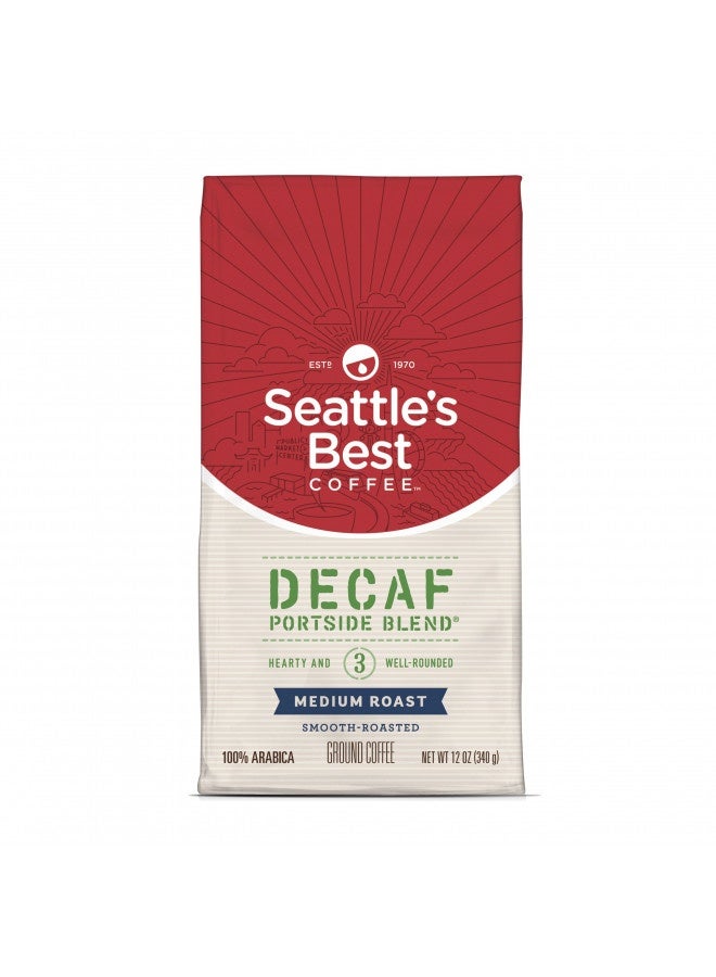 Seattle's Best Coffee Seattle'S Best Coffee Decaf Portside Blend (Previously Signature Blend No. 3) Medium Roast Ground Coffee, 12-Ounce Bag  - Image 1
