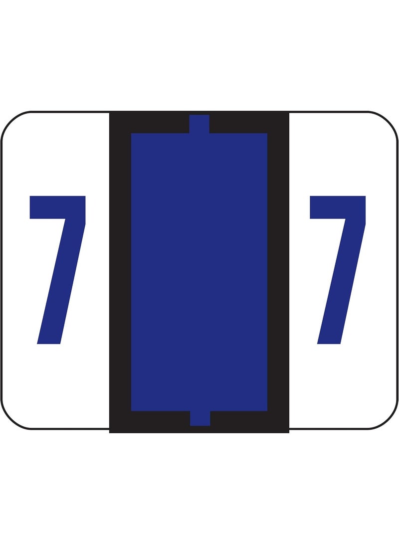 Smead Smead BCCRN Bar-Style Color-Coded Numeric Label, 7, Label Roll, Purple, 500 Labels per Roll (67377) 