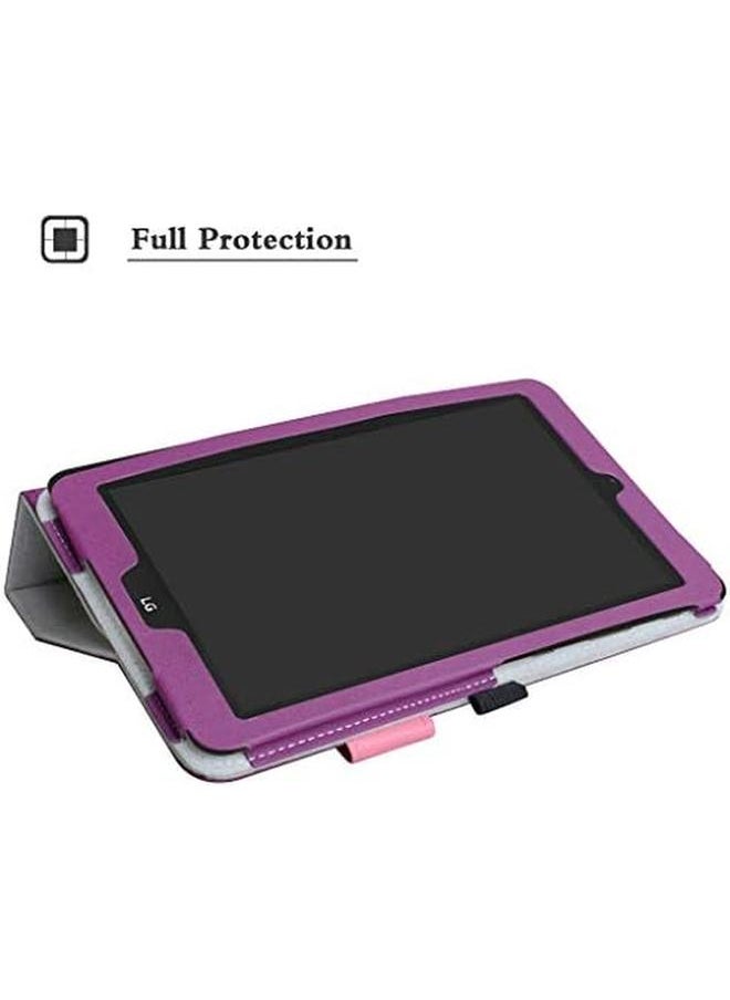 T Mobile For G Pad X2 8.0 Plus Case Mama Mouth Slim Stand Pu Leather Cover With Romovable Wireless Keyboard For Lg G Pad X2 8.0 Plus V530 Sprint G Pad F2 8.0 Lk460 Tablet Purple