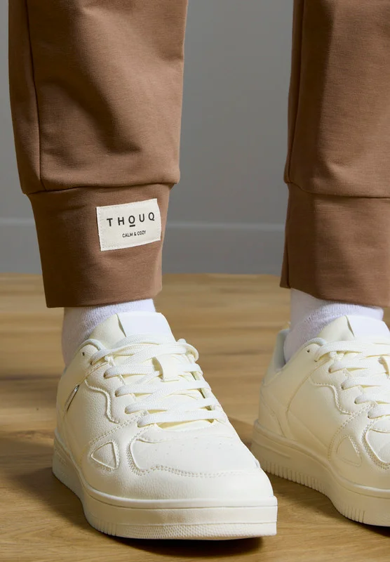 Thouq Tapered Hem Contrast Label Joggers