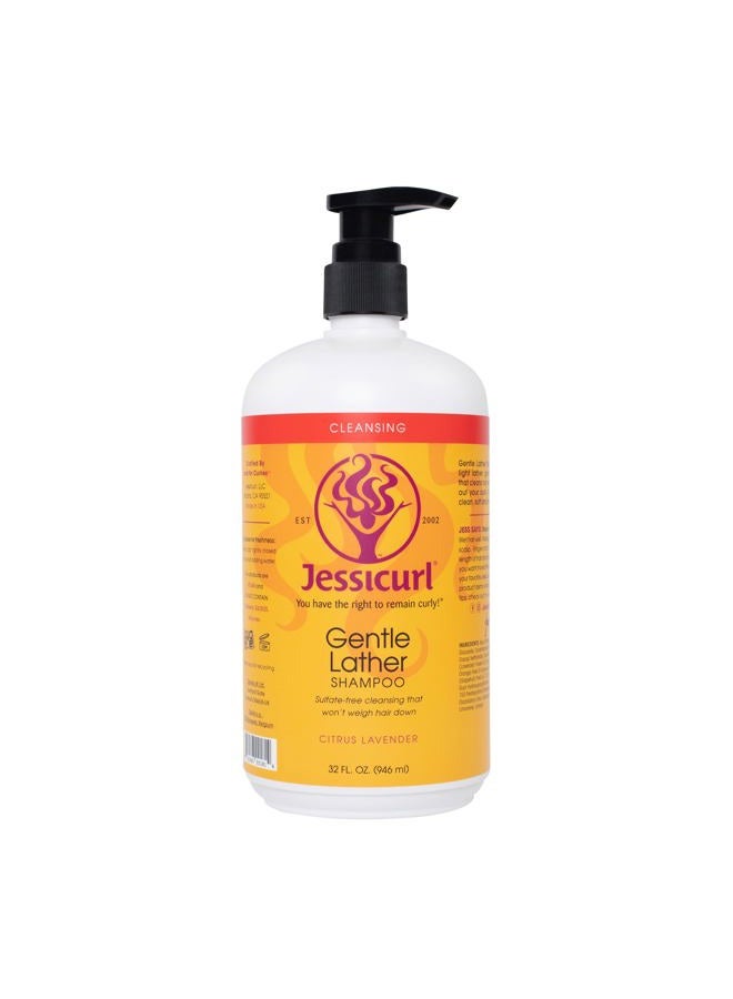 شامبو رغوة لطيفة، لافندر الحمضيات، 32 أونصة سائلة. شامبو تنظيف الشعر المجعد، نباتي، خالي من الكبريتات