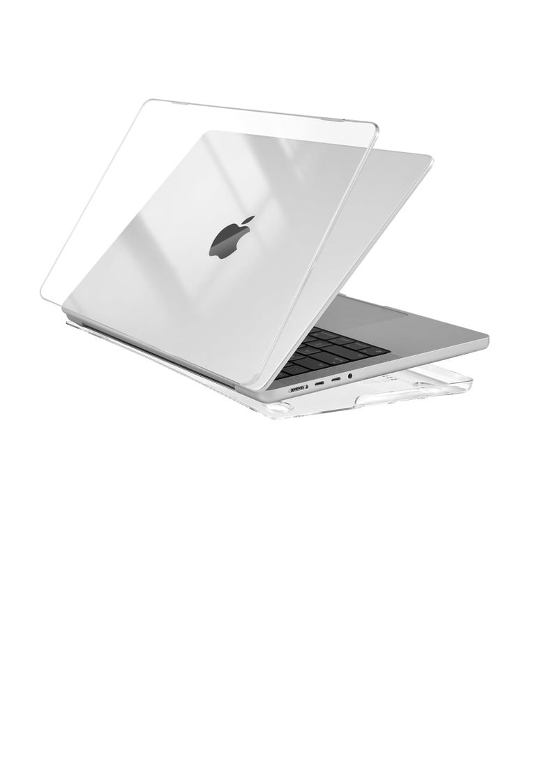 ماركة غير محددة حافظة متوافقة مع ماك بوك برو 16 بوصة M3 A2991 M2 A2780 M1 A2485 موديل 2024-2021 إصدار غطاء بلاستيكي صلب شفاف كريستالي  - Image 1