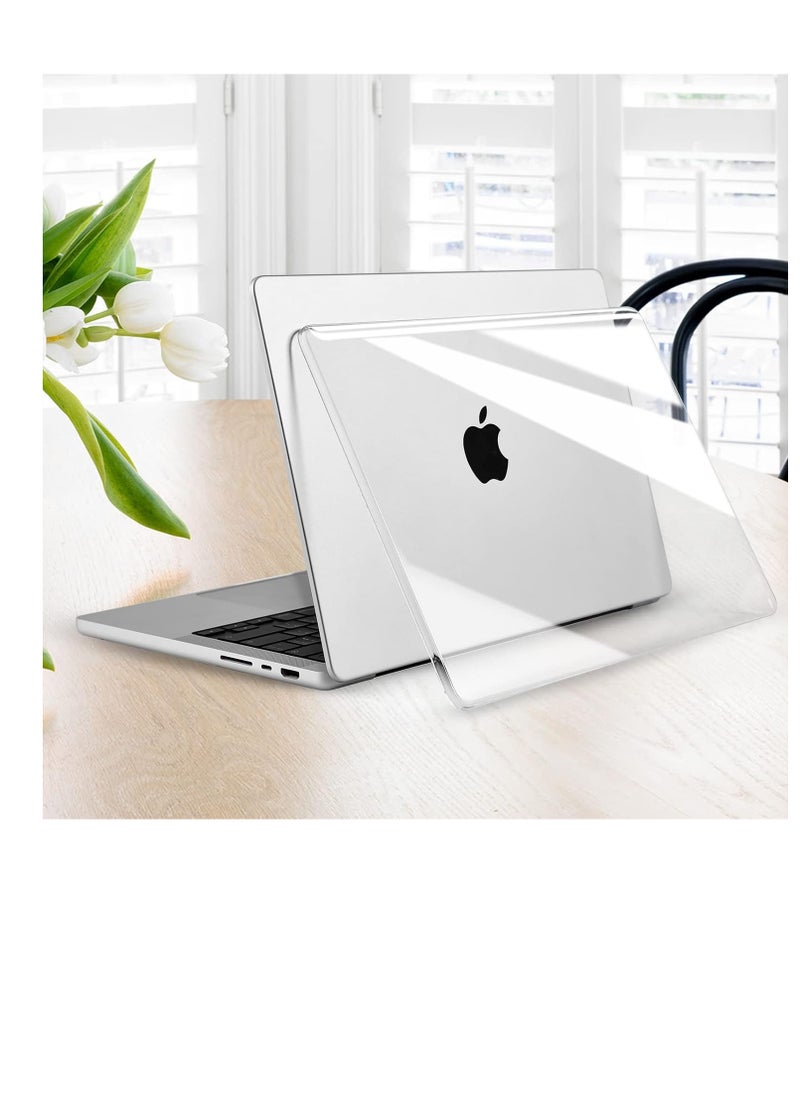 ماركة غير محددة حافظة متوافقة مع ماك بوك برو 16 بوصة M3 A2991 M2 A2780 M1 A2485 موديل 2024-2021 إصدار غطاء بلاستيكي صلب شفاف كريستالي  - Image 4