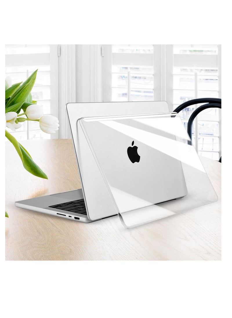 ماركة غير محددة حافظة متوافقة مع ماك بوك برو 16 بوصة M3 A2991 M2 A2780 M1 A2485 موديل 2024-2021 إصدار غطاء بلاستيكي صلب شفاف كريستالي  - Image 5