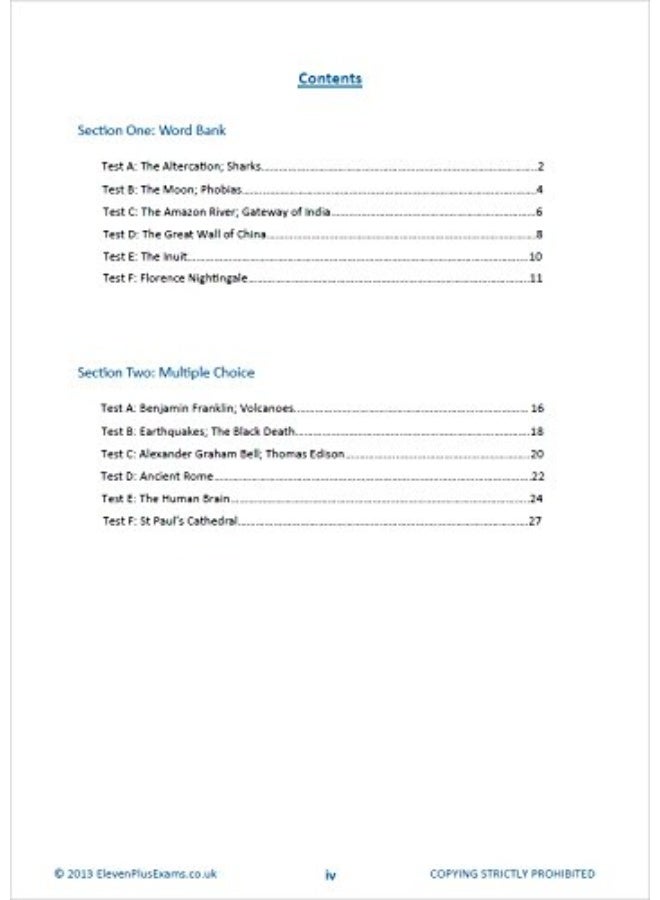 11+ Essentials Verbal Reasoning: Cloze Tests Book 1 - Image 3