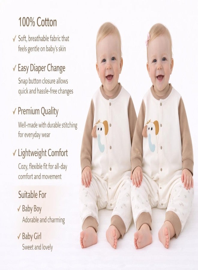 بوو بوو بدلة نوم قطنية للجنسين من بو بو بيبي - 100% قطن ناعم - Image 5