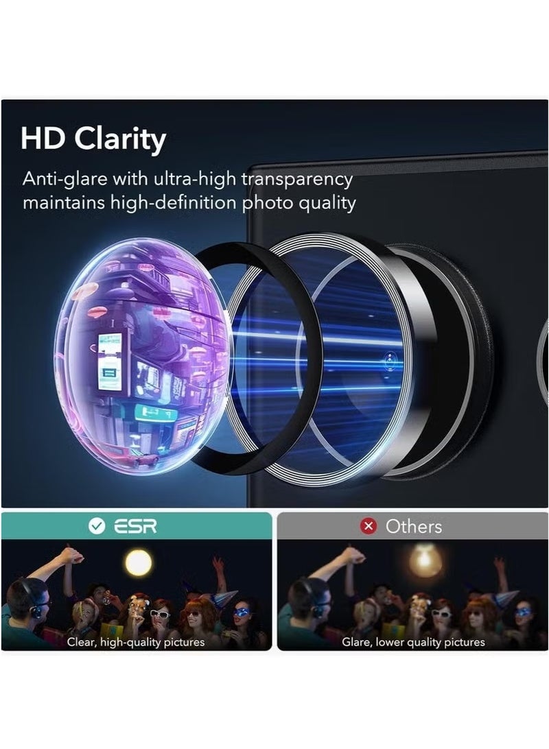 Samsung Galaxy A56 Camera Lens Protector Individual Tempered Glass Camera Screen Protector Metal Ring Lens Cover for Galaxy A26/A36/A56 Accessories (Black)  - Image 5