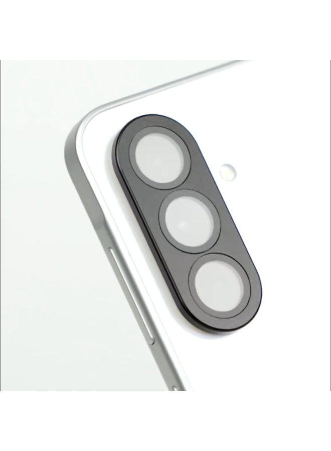 Samsung Galaxy A56 Camera Lens Protector Individual Tempered Glass Camera Screen Protector Metal Ring Lens Cover for Galaxy A26/A36/A56 Accessories (Black)  - Image 2